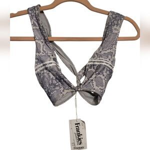 Frankies Bikinis Python Reef Bikini Top, Size S NEW WITH TAGS